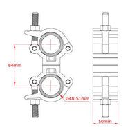 Doughty Light Parallel Coupler Spec - Fits ⌀1.9''-2'' Tube- MTN Shop  - imagen 3