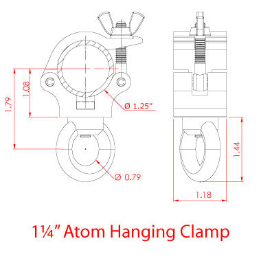 Doughty Eye Clamp: 1.25'' Atom Hanging Clamp - MTN Shop