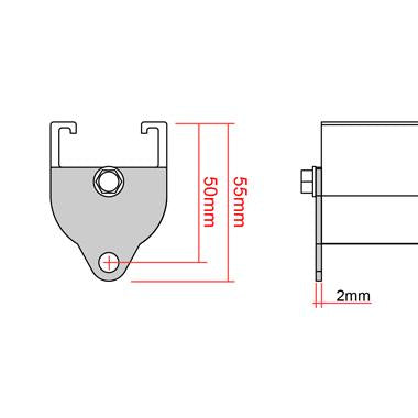 Doughty Rail - End Stop– The End Stop is a plate used to end Doughty rail. Secured in place with a self tapping screw (included), it features a hole for the curtain to be attached. – Now available at MTN Shop US.